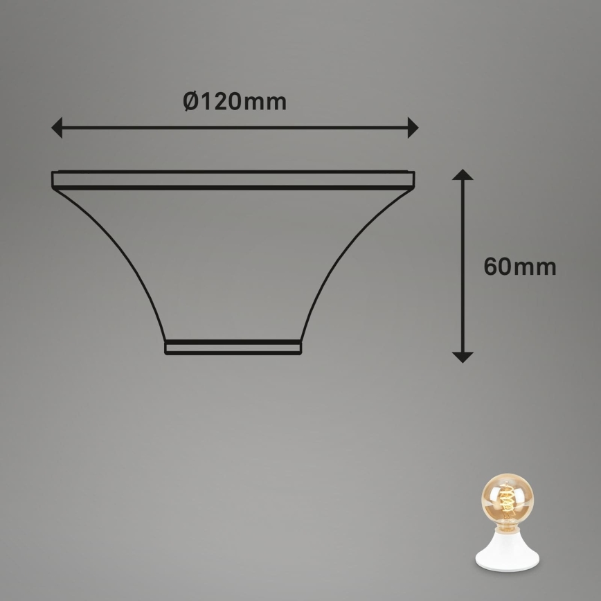Briloner - Lámpara de techo para baño 1xE27/10W/230V IP44 blanca