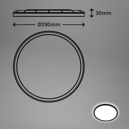 Briloner - Lámpara de techo LED para baño con sensor MOVE LED/18W/230V IP44 Ø 29 cm blanca