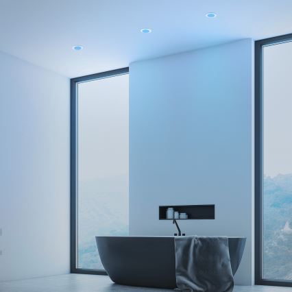 Briloner - SET 3x RGBW Lámpara empotrable de baño LED regulable LED/4,8W/230V 3000-6500K IP65 + control remoto