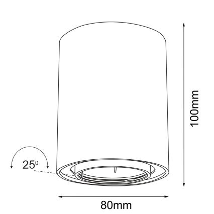 Brosline - Foco 1xGU10/10W/230V blanco