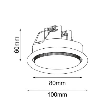 Brosline - Luminaria empotrada de techo 1xGX53/9W/230V blanca