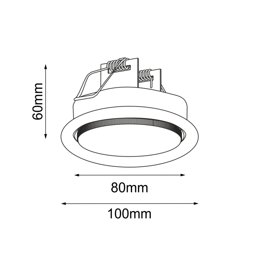 Brosline - Luminaria empotrada de techo 1xGX53/9W/230V blanca