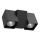 Brosline - Aplique de pared con 2 focos GU10, 10W, 230V, negro