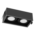 Brosline - Luminaria empotrada 2xGU10/18W/230V negra