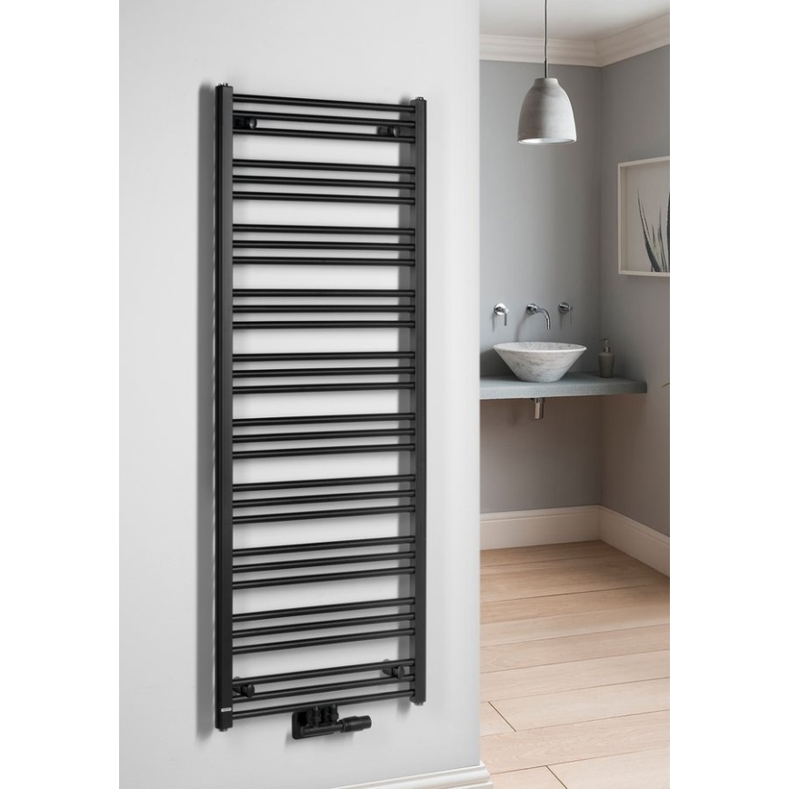 Bruckner - Radiador de baño ALBRECHT 157x60 cm negro mate
