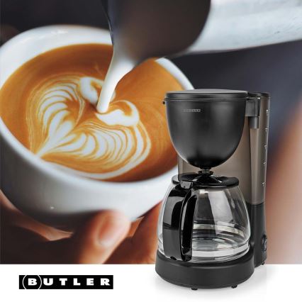Butler - Cafetera de goteo 1,25 l con función para mantener la temperatura, 750W/230V, negra