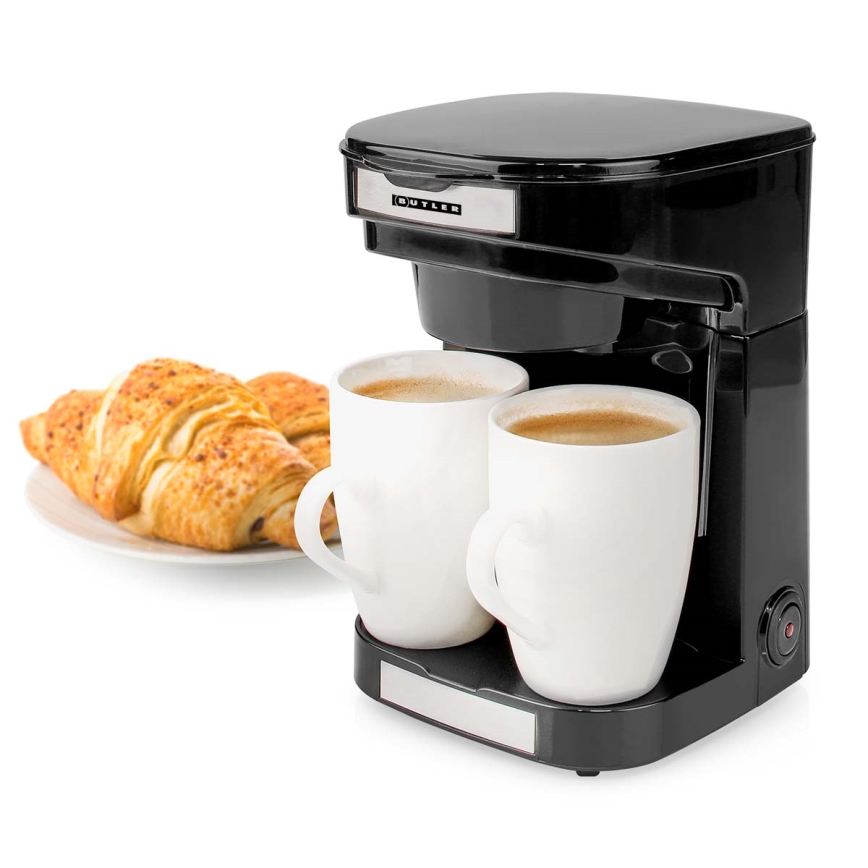 Butler - Cafetera para 2 tazas 450W/230V negra