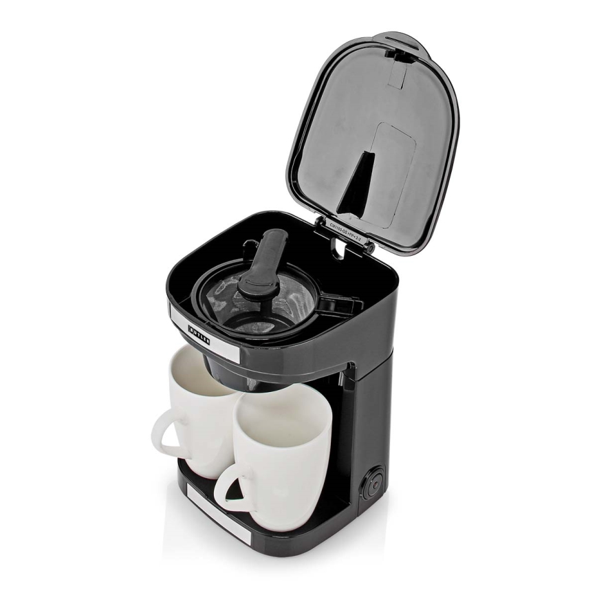 Butler - Cafetera para 2 tazas 450W/230V negra