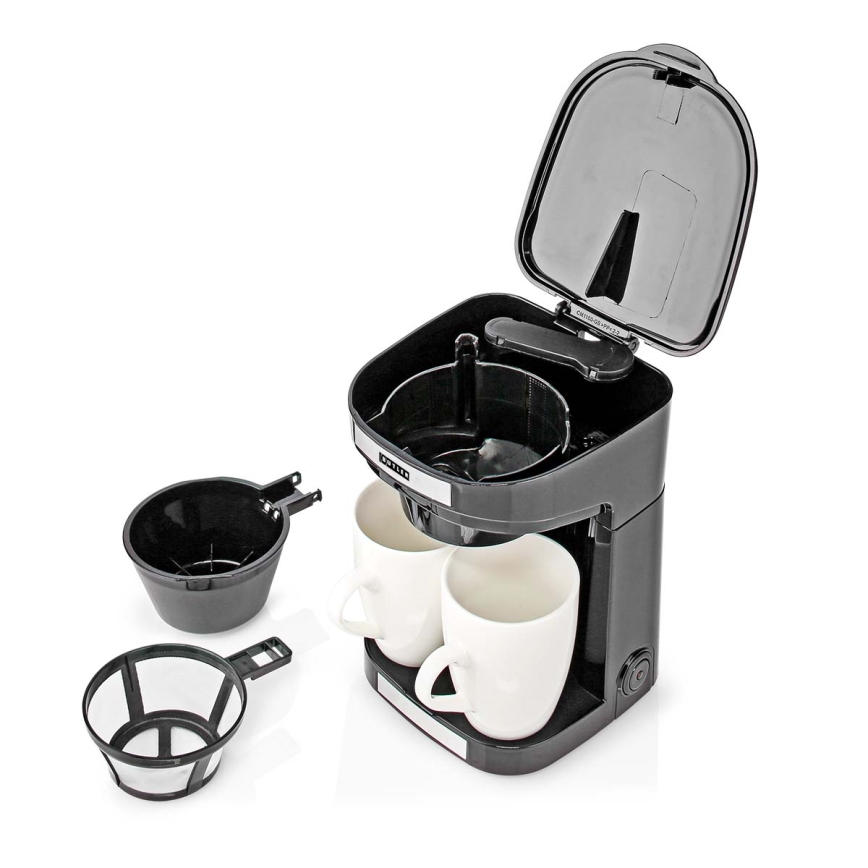 Butler - Cafetera para 2 tazas 450W/230V negra