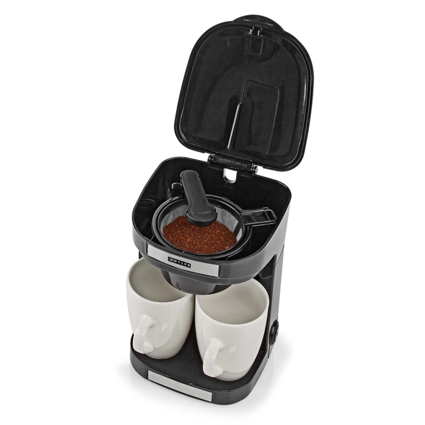 Butler - Cafetera para 2 tazas 450W/230V negra