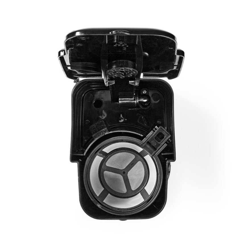 Butler - Cafetera para una taza de 0,4 l con temporizador y termo de viaje 750W/230V acero inoxidable/negro