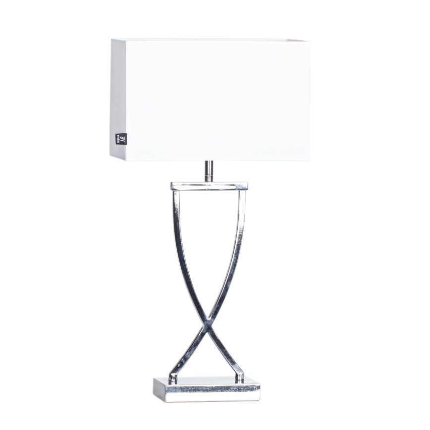 ByRydens - Lámpara de mesa OMEGA 1xE27/5W/230V blanco/cromo brillante