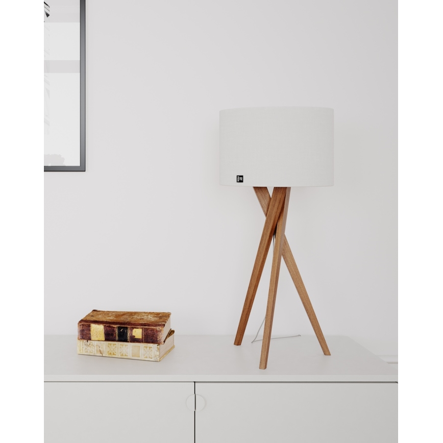 ByRydens - Lámpara de sobremesa VEGA 1xE27/8W/230V blanca/roble