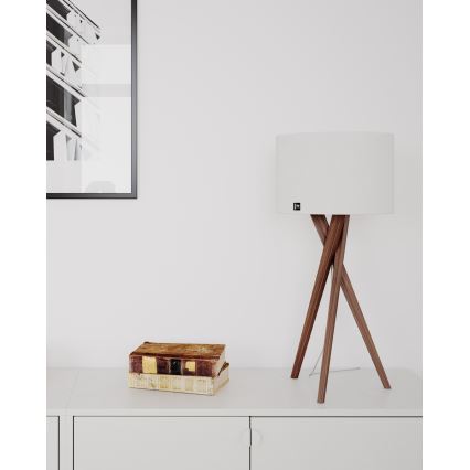 ByRydens - Lámpara de mesa VEGA 1xE27/8W/230V blanco/nogal