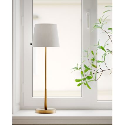 ByRydens - Lámpara de mesa LUMI 1xE27/8W/230V blanco/dorado 68,5 cm