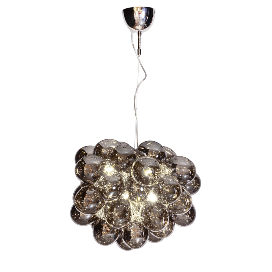 ByRydens - Lámpara colgante GROSS 8xG9/4W/230V ahumado/negro diá. 50 cm