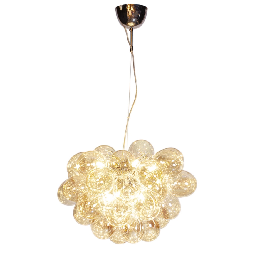 ByRydens - Lámpara colgante GROSS 8xG9/4W/230V ahumado/marrón diá. 50 cm