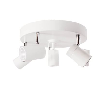 ByRydens - Lámpara de techo CORRECT de 5 focos GU10/7W/230V blanca Ø 30 cm