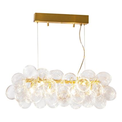 ByRydens - Lámpara colgante con cable GROSS BAR 8xG9/4W/230V transparente