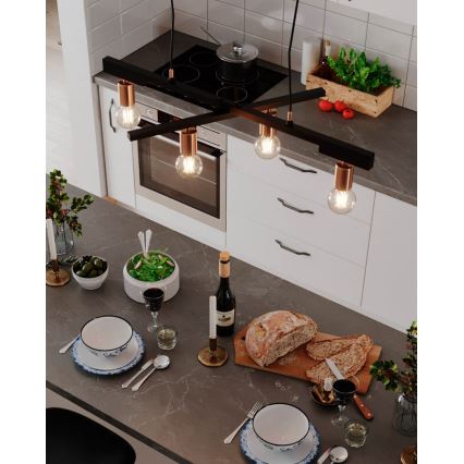 ByRydens - Lámpara colgante con cable ZEONA 4xE27/5W/230V