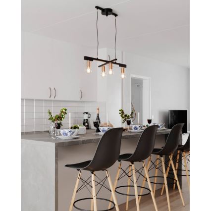 ByRydens - Lámpara colgante con cable ZEONA 4xE27/5W/230V