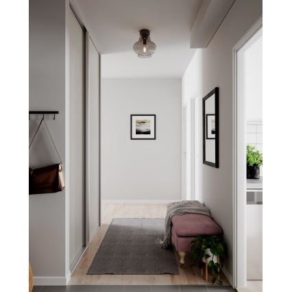 ByRydens - Lámpara de techo DOLORES 1xE27/5W/230V Ø 30 cm gris/ahumado