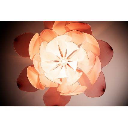 ByRydens - Lámpara colgante LOU LOU 1xE27/5W/230V rosa diá. 80 cm