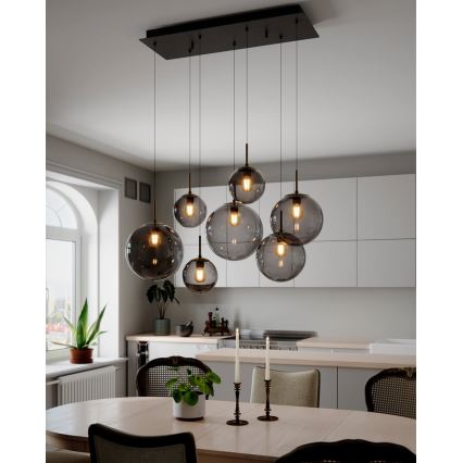 ByRydens - Lámpara colgante con cable LAURA 7xE27/8W/230V