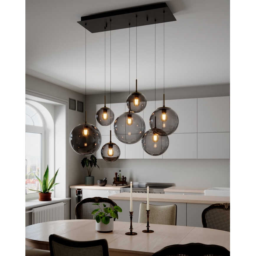 ByRydens - Lámpara colgante con cable LAURA 7xE27/8W/230V