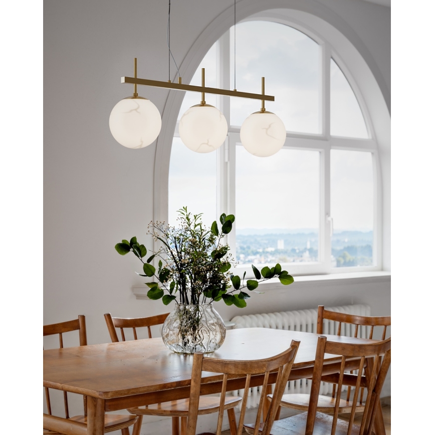 ByRydens - Lámpara colgante con cable BELLAGIO 3xE27/8W/230V
