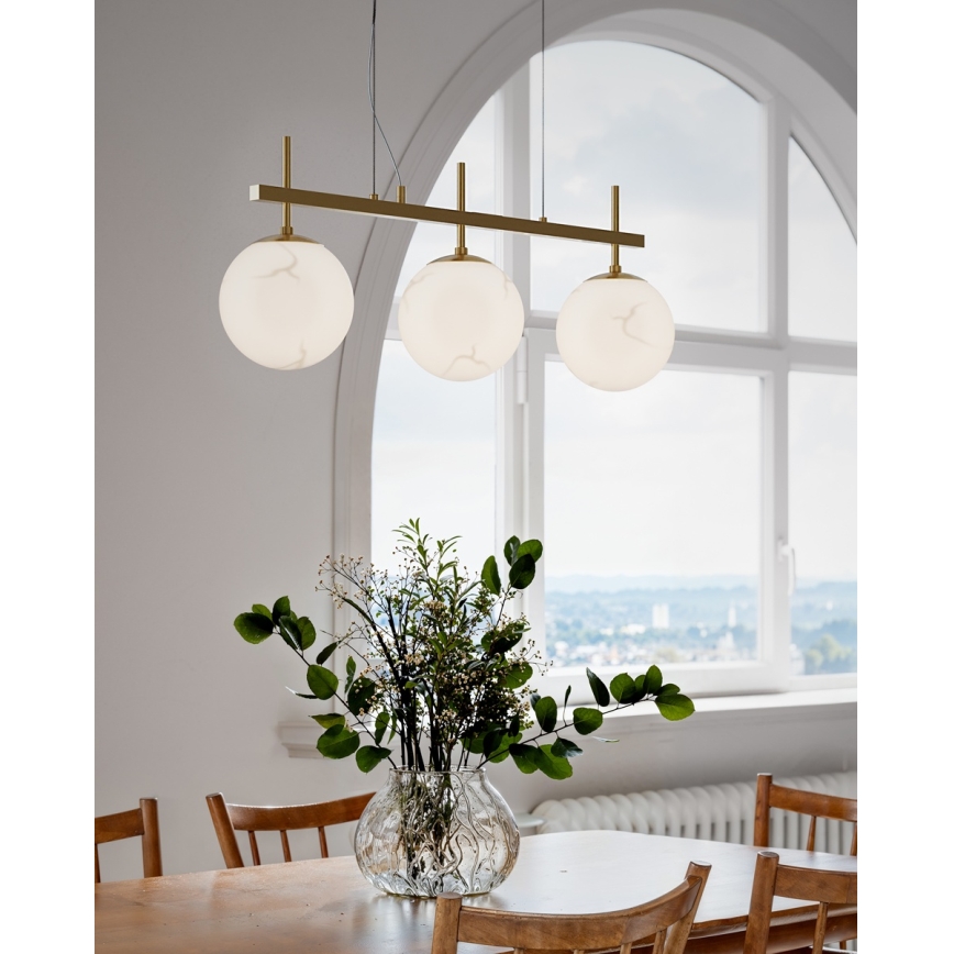 ByRydens - Lámpara colgante con cable BELLAGIO 3xE27/8W/230V