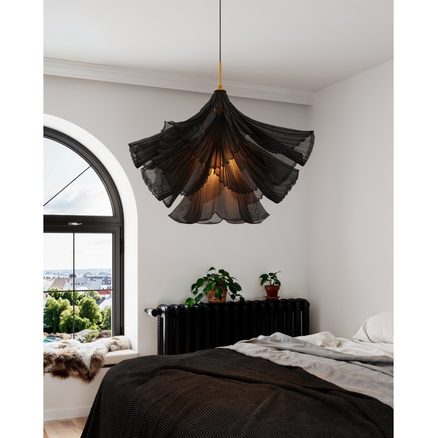 ByRydens - Lámpara colgante con cable JULIETTE 1xE27/8W/230V negra