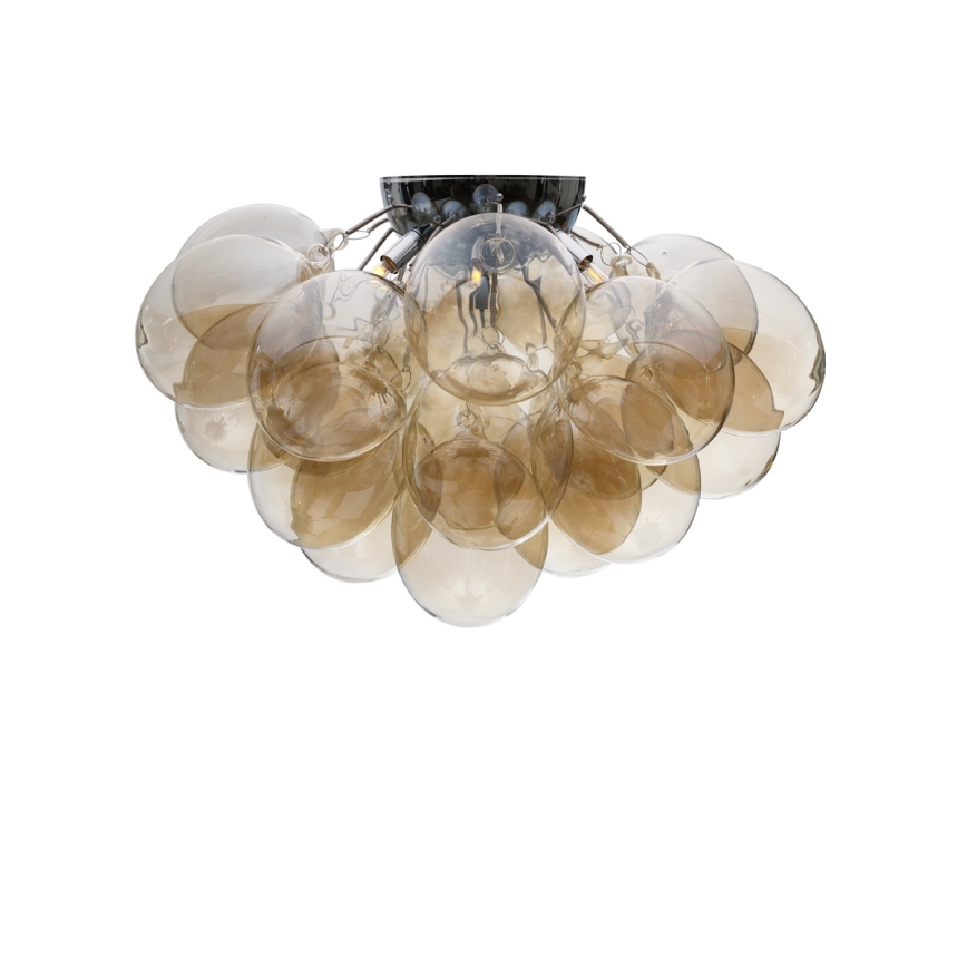 ByRydens - Lámpara de techo GROSS 6xG9/8W/230V ahumado/marrón, diámetro 70 cm