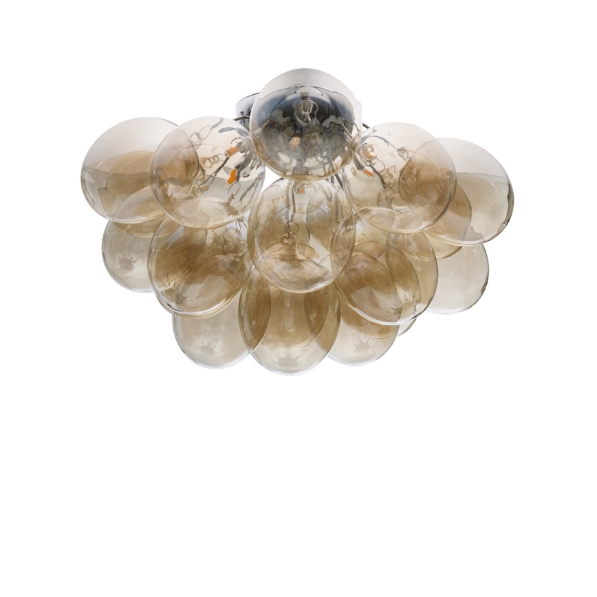 ByRydens - Lámpara de techo GROSS 6xG9/8W/230V ahumado/marrón, diámetro 70 cm