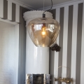 ByRydens - Lámpara colgante BELLISSIMO 1xE27/8W/230V ahumado/marrón diá. 40 cm
