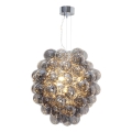 ByRydens - Lámpara colgante con cable DELUXE 4xE14/5W/230V gris/ahumado
