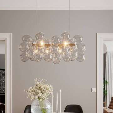 ByRydens - Lámpara colgante con cable GROSS BAR 8xG9/4W/230V transparente