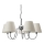 ByRydens - Lámpara colgante de cable LYNF 5xE14/8W/230V cromo brillante/blanco