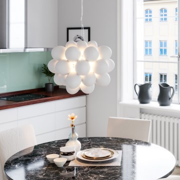 ByRydens - Lámpara colgante GROSS 8xG9/4W/230V blanco diá. 50 cm