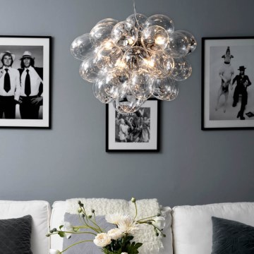 ByRydens - Lámpara colgante GROSS 8xG9/4W/230V transparente diá. 50 cm