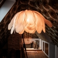 ByRydens - Lámpara colgante LOU LOU 1xE27/5W/230V beige diá. 80 cm