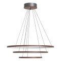 ByRydens - Lámpara colgante TRIONE LED/45W/230V con cable, marrón, diámetro 80 cm