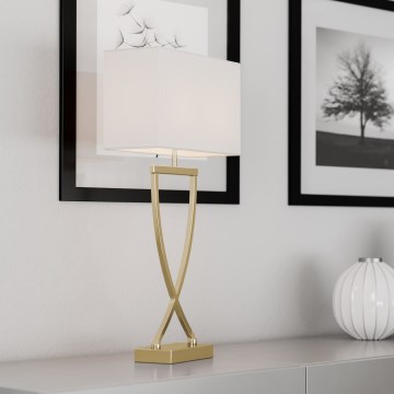 ByRydens - Lámpara de mesa OMEGA 1xE27/5W/230V blanco/dorado