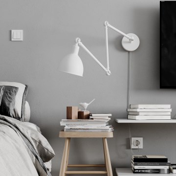 ByRydens - Lámpara de pared BAZAR 1xE27/5W/230V blanca