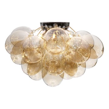 ByRydens - Lámpara de techo GROSS 6xG9/8W/230V ahumado/marrón, diámetro 70 cm