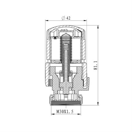 Cabezal termostático M30x1,5