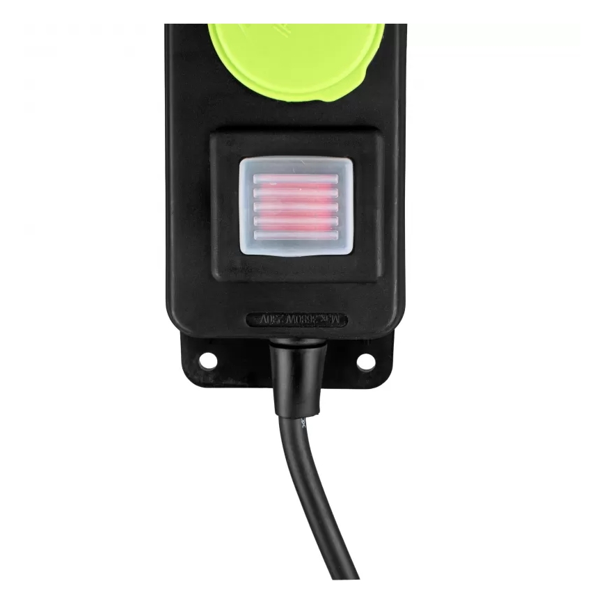 Cable alargador con interruptor, 3 tomas, 5 m, IP44