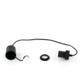 Cable de alimentación EDI, 1x portalámparas E27, 60 W, 230 V, 90 cm, negro