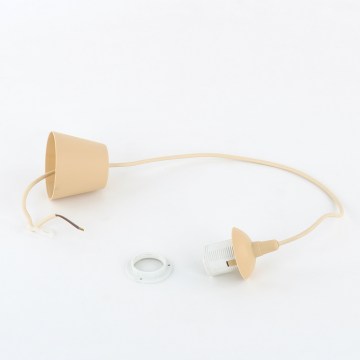 Cable de alimentación EDI 1xE27/60W/230V 90 cm beige
