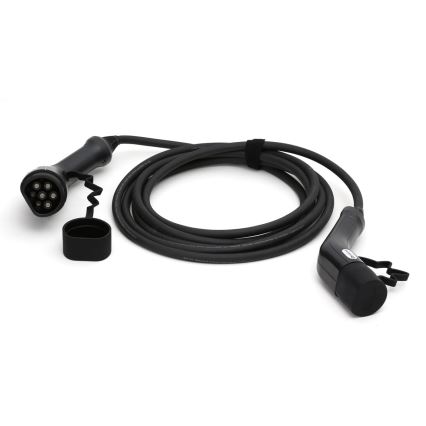 Cable de carga para coches eléctricos tipo 2 5m 11kW 16A IP54 negro